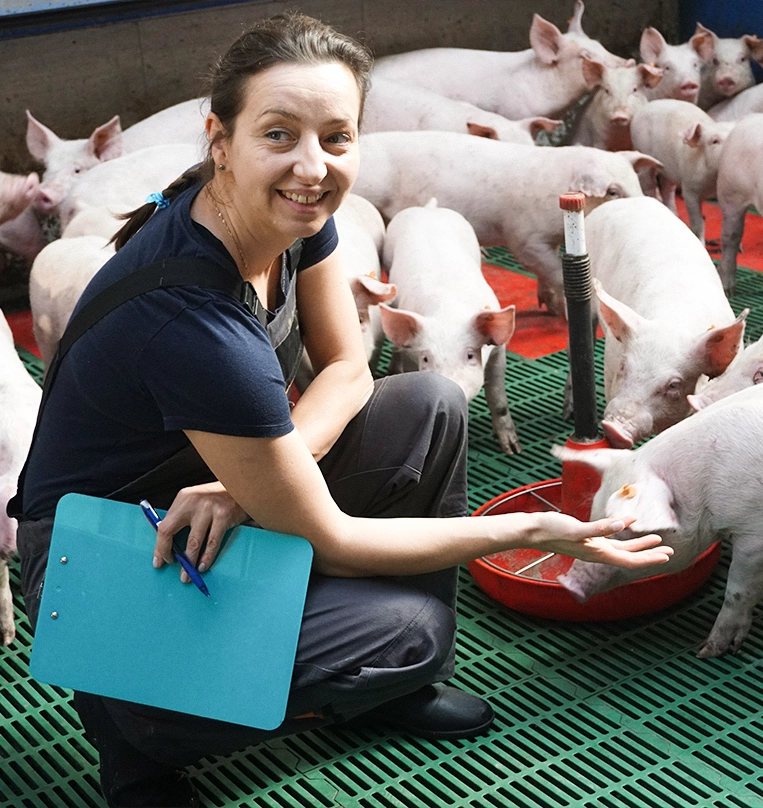 Karolina Krasicka w trakcie audytu bioasekuracji